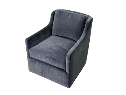 the Jessica Charles Frances living room upholstered swivel chair is available in Edmonton at McElherans Furniture + Design