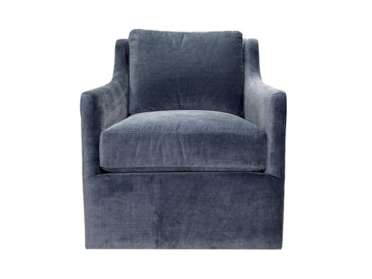 the Jessica Charles Frances living room upholstered swivel chair is available in Edmonton at McElherans Furniture + Design