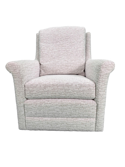 the Jessica Charles Selectives Casey living room upholstered swivel chair is available in Edmonton at McElherans Furniture + Design