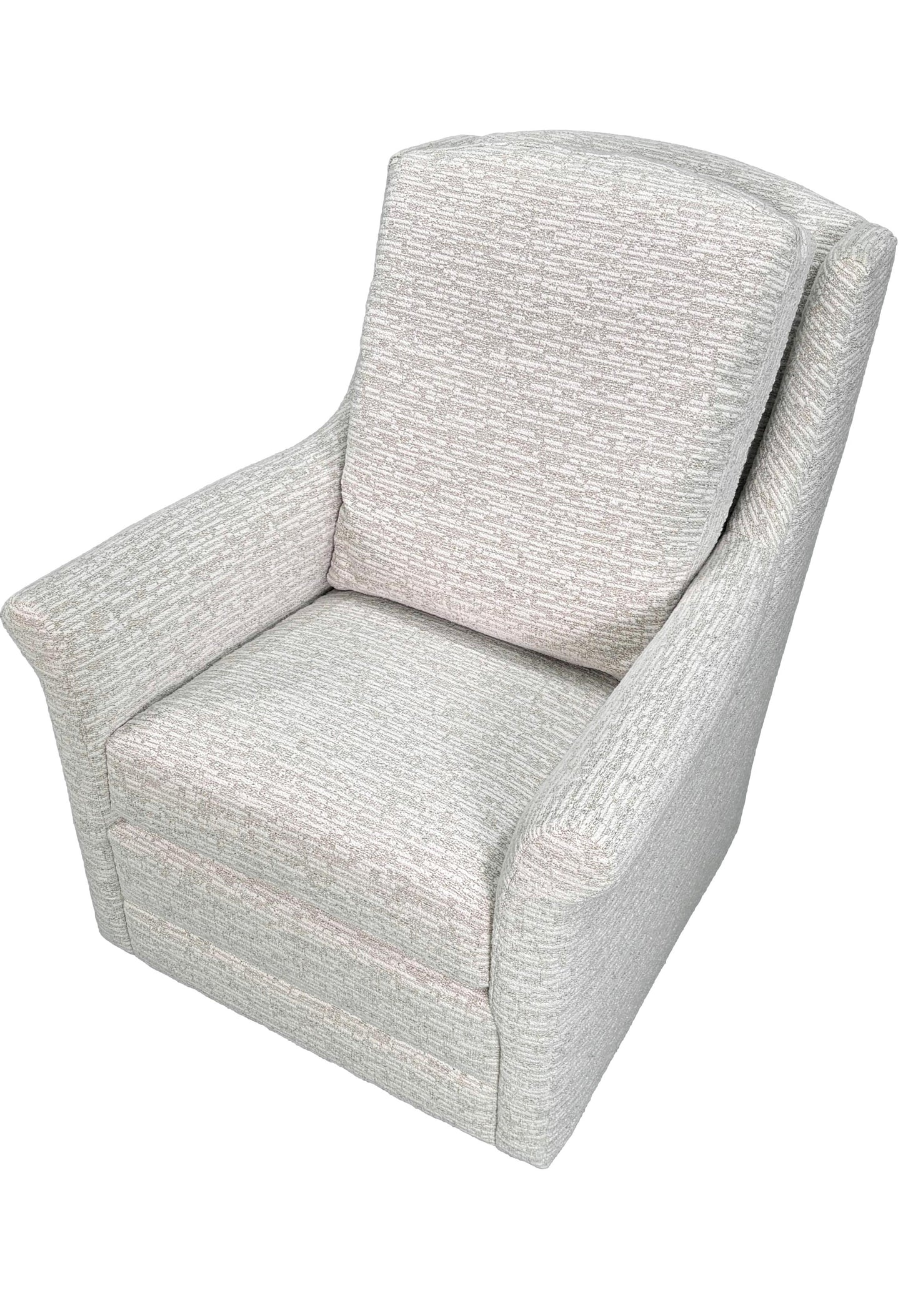 the Jessica Charles Selectives Casey living room upholstered swivel chair is available in Edmonton at McElherans Furniture + Design