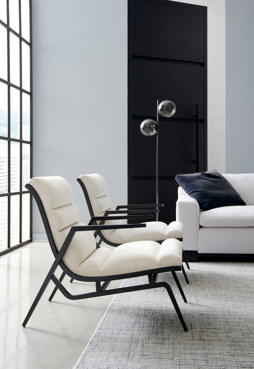 the Caracole Rebar living room upholstered chair is available in Edmonton at McElherans Furniture + Design
