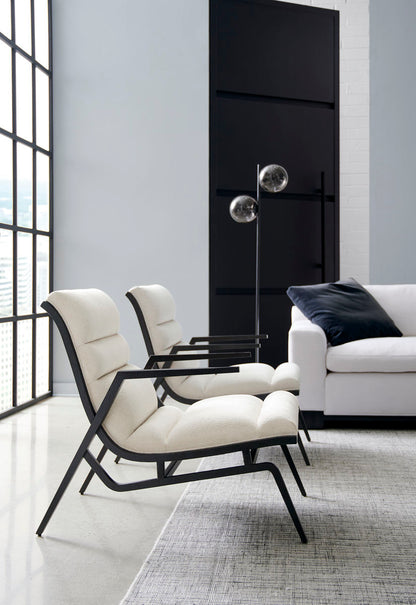 the Caracole Rebar living room upholstered chair is available in Edmonton at McElherans Furniture + Design