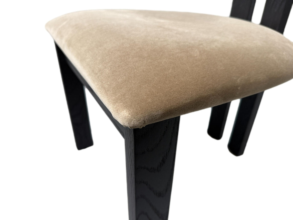 the MIlan dining room chair is available in Edmonton at McElherans Furniture + Design