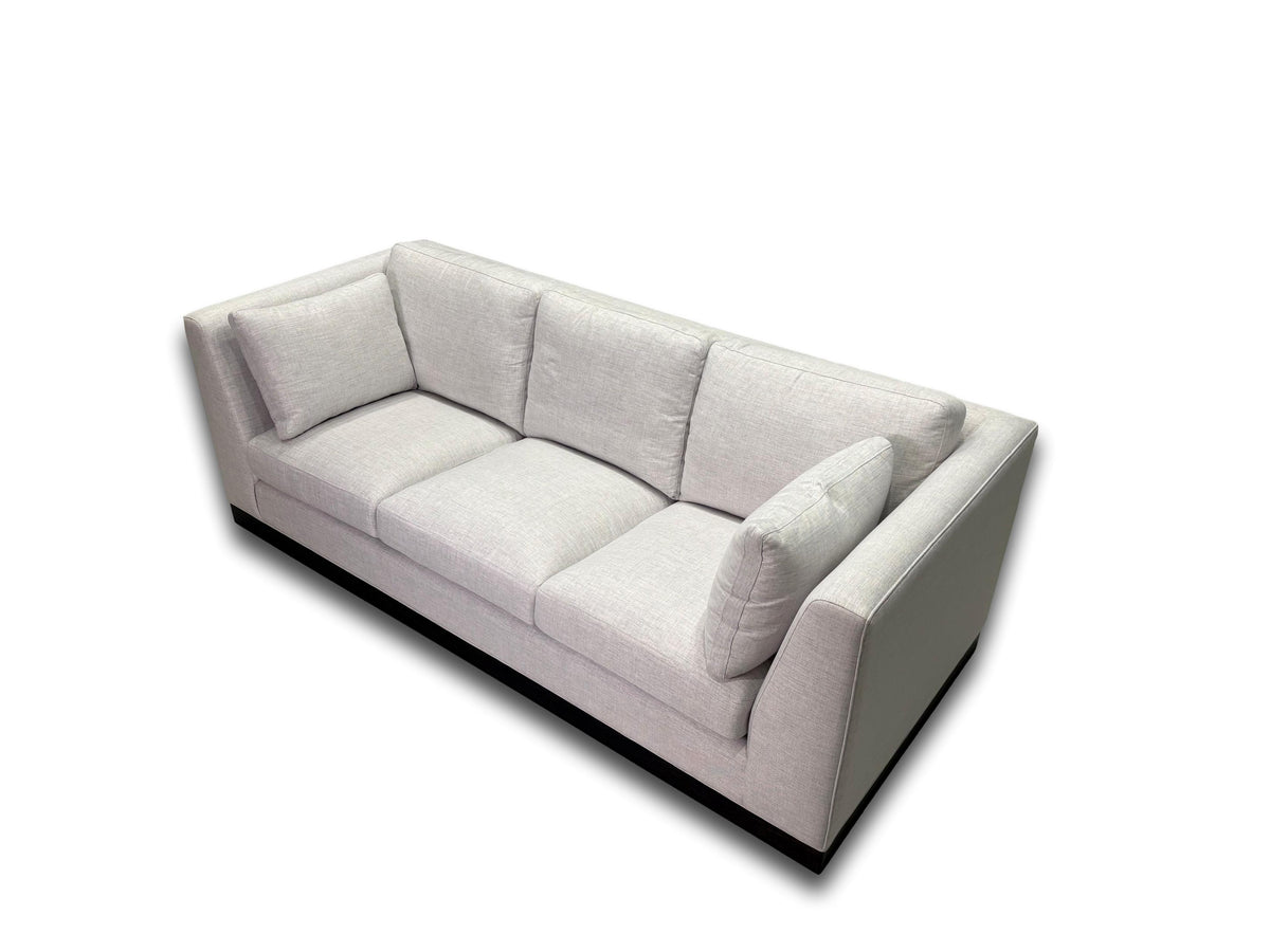 the Marcantonio Parker living room upholstered sofa is available in Edmonton at McElherans Furniture + Design