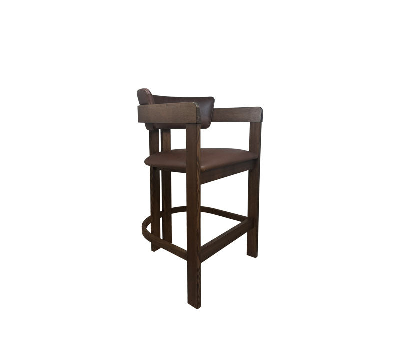 the Milan dining room bar stool is available in Edmonton at McElherans Furniture + Design
