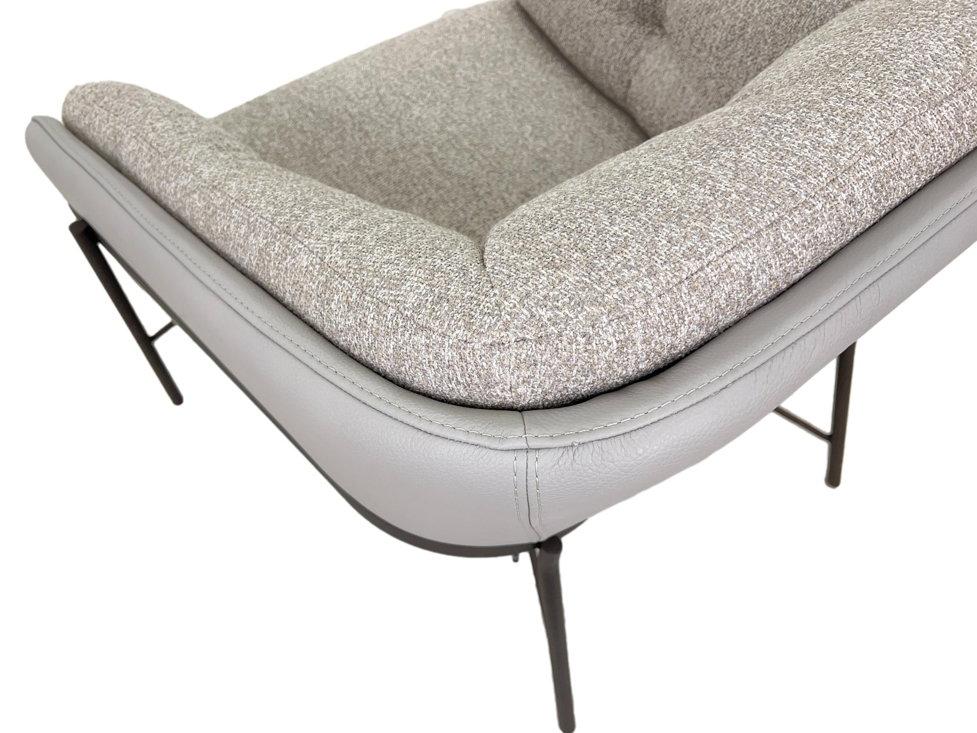 the Nicoline Italia Fashion living room leather chair is available in Edmonton at McElherans Furniture + Design