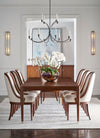 the Dorchester 9 piece dining package is available in Edmonton at McElherans Furniture + Design