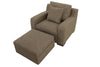 the 6 Series scoop arm chair & ottoman is available in Edmonton at McElherans Furniture + Design