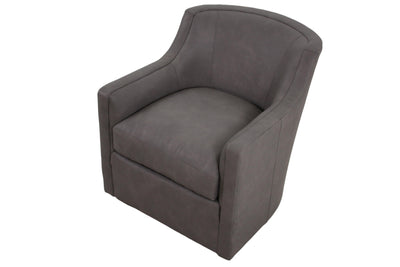 the Sherrill Furniture Custom Leather Works classic / traditional S580-01T living room leather upholstered swivel chair is available in Edmonton at McElherans Furniture + Design