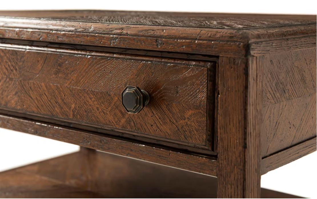 the Theodore Alexander Nova bedroom night table is available in Edmonton at McElherans Furniture + Design