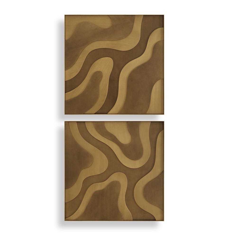 the Uttermost Golden Terrain wall art is available in Edmonton at McElherans Furniture + Design