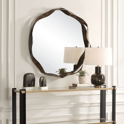 the Uttermost Catch the Wave wall mirror is available in Edmonton at McElherans Furniture + Design