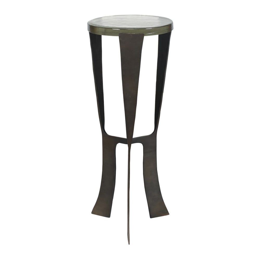 the Uttermost Renaud living room occasional end table is available in Edmonton at McElherans Furniture + Design
