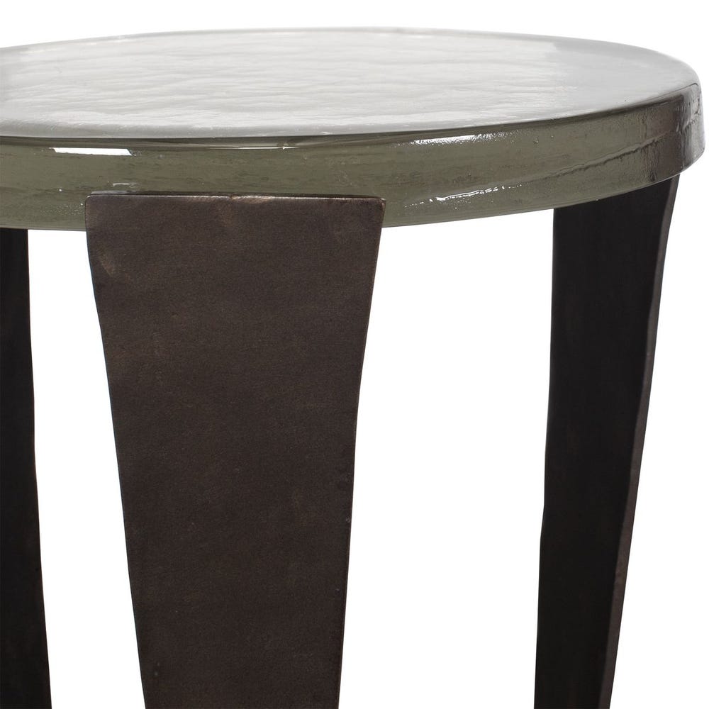 the Uttermost Renaud living room occasional end table is available in Edmonton at McElherans Furniture + Design