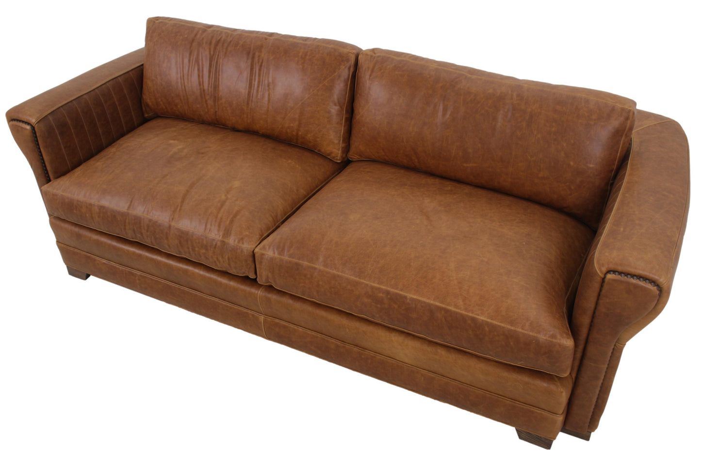 the Whittemore Sherrill 1820-03 living room leather sofa is available in Edmonton at McElherans Furniture + Design