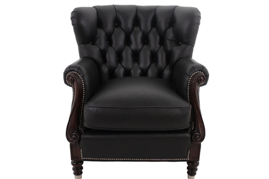 the Whittemore Sherrill 2015-01 living room leather chair is available in Edmonton at McElherans Furniture + Design