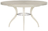 the Allure 6 piece round dining package is available in Edmonton at McElherans Furniture + Design