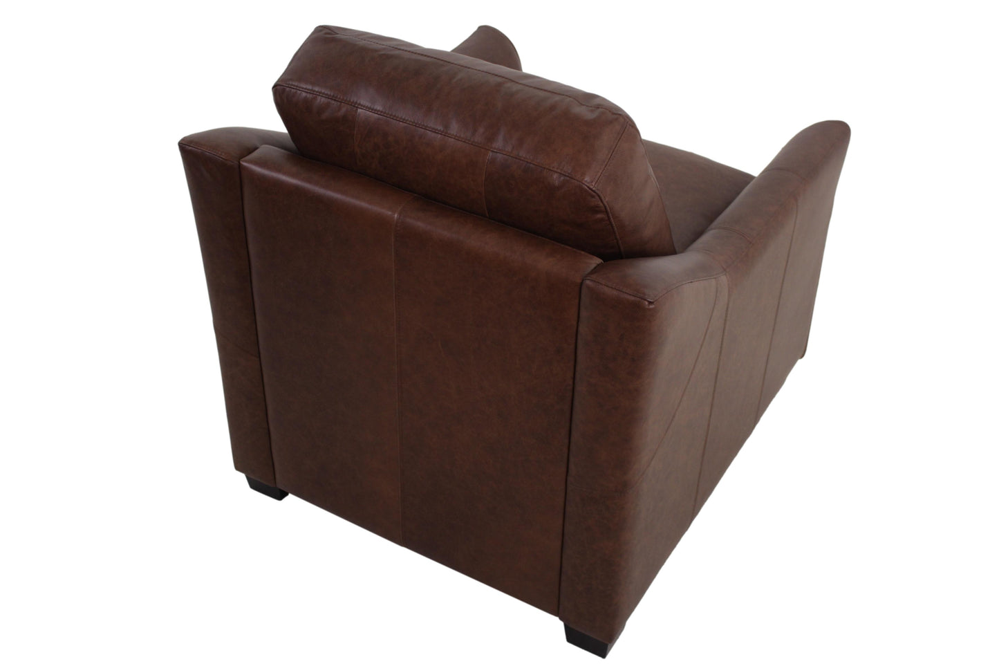 the Brentwood Gilbert living room leather chair is available in Edmonton at McElherans Furniture + Design