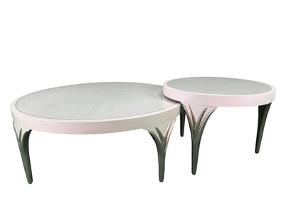 the Valentina 2pc Nesting coffee tables is available in Edmonton at McElherans Furniture + Design