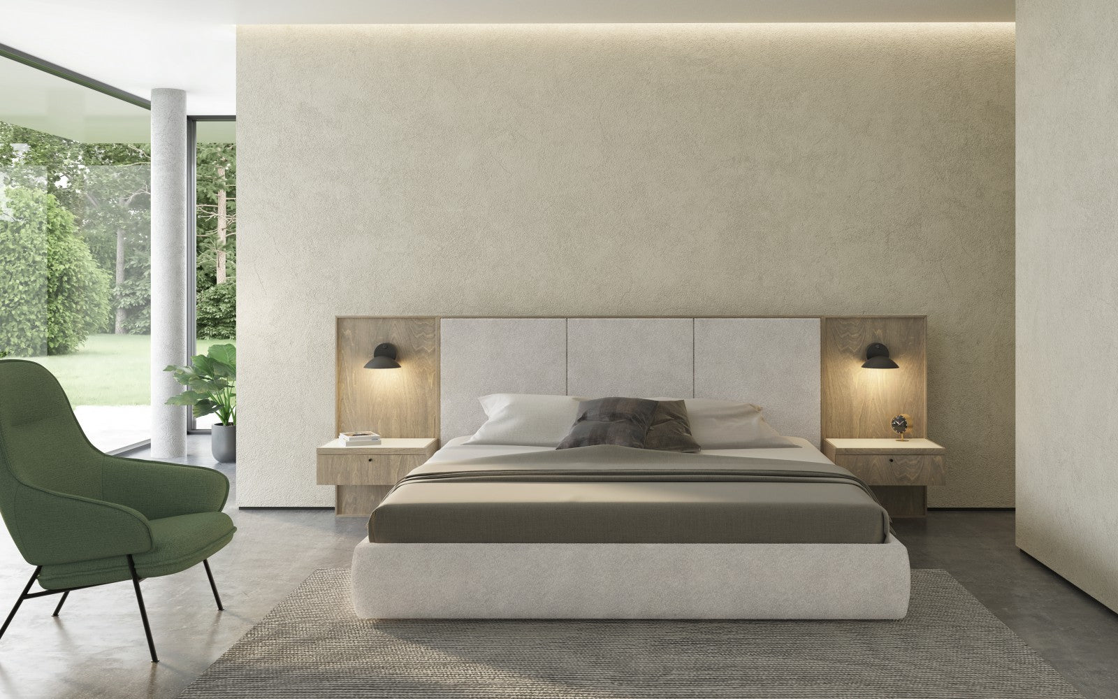 the Huppe Wellington 24802UC-W bedroom bed is available in Edmonton at McElherans Furniture + Design