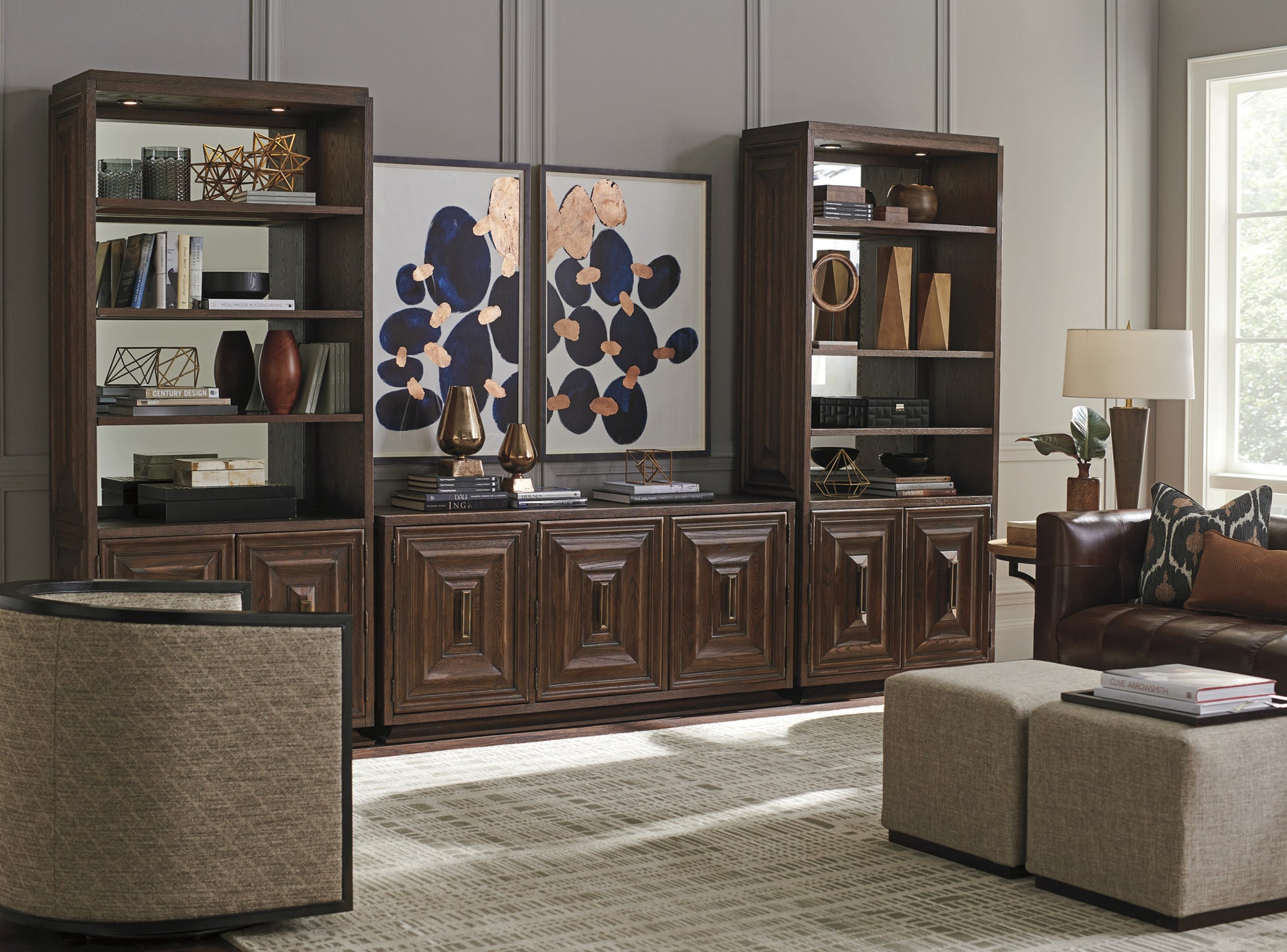 the Sligh Landry home office bookcase is available in Edmonton at McElherans Furniture + Design
