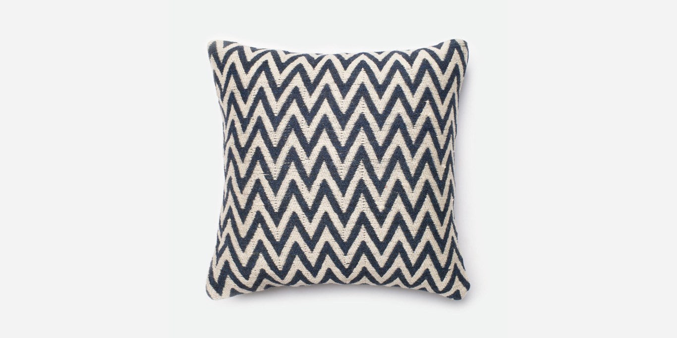 the Loloi P0244 Beige/Navy Decorative toss pillow is available in Edmonton at McElherans Furniture + Design