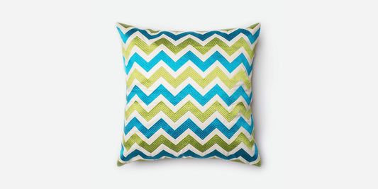 the Loloi P0256 Green/Blue Decorative toss pillow is available in Edmonton at McElherans Furniture + Design