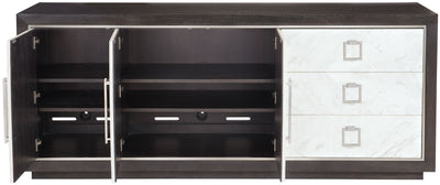 the Bernhardt Decorage contemporary 380-132 dining room buffet is available in Edmonton at McElherans Furniture + Design