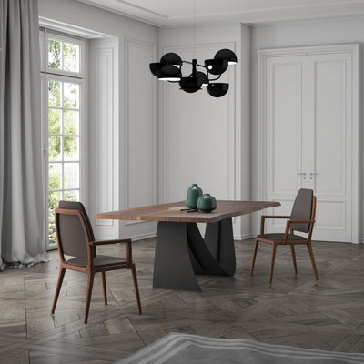 the Bellini Modern Living  contemporary Flex dining room dining table is available in Edmonton at McElherans Furniture + Design