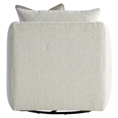 the Bernhardt Plush transitional Demi living room upholstered swivel chair is available in Edmonton at McElherans Furniture + Design