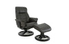the Fjords  contemporary Annie R living room reclining leather recliner is available in Edmonton at McElherans Furniture + Design