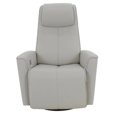 the Fjords  contemporary Urban Large living room reclining leather recliner is available in Edmonton at McElherans Furniture + Design