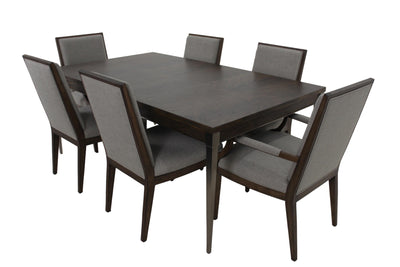 the Sonoma 7 piece dining room is available in Edmonton at McElherans Furniture + Design