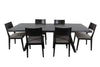 the 7 piece dining package is available in Edmonton at McElherans Furniture + Design