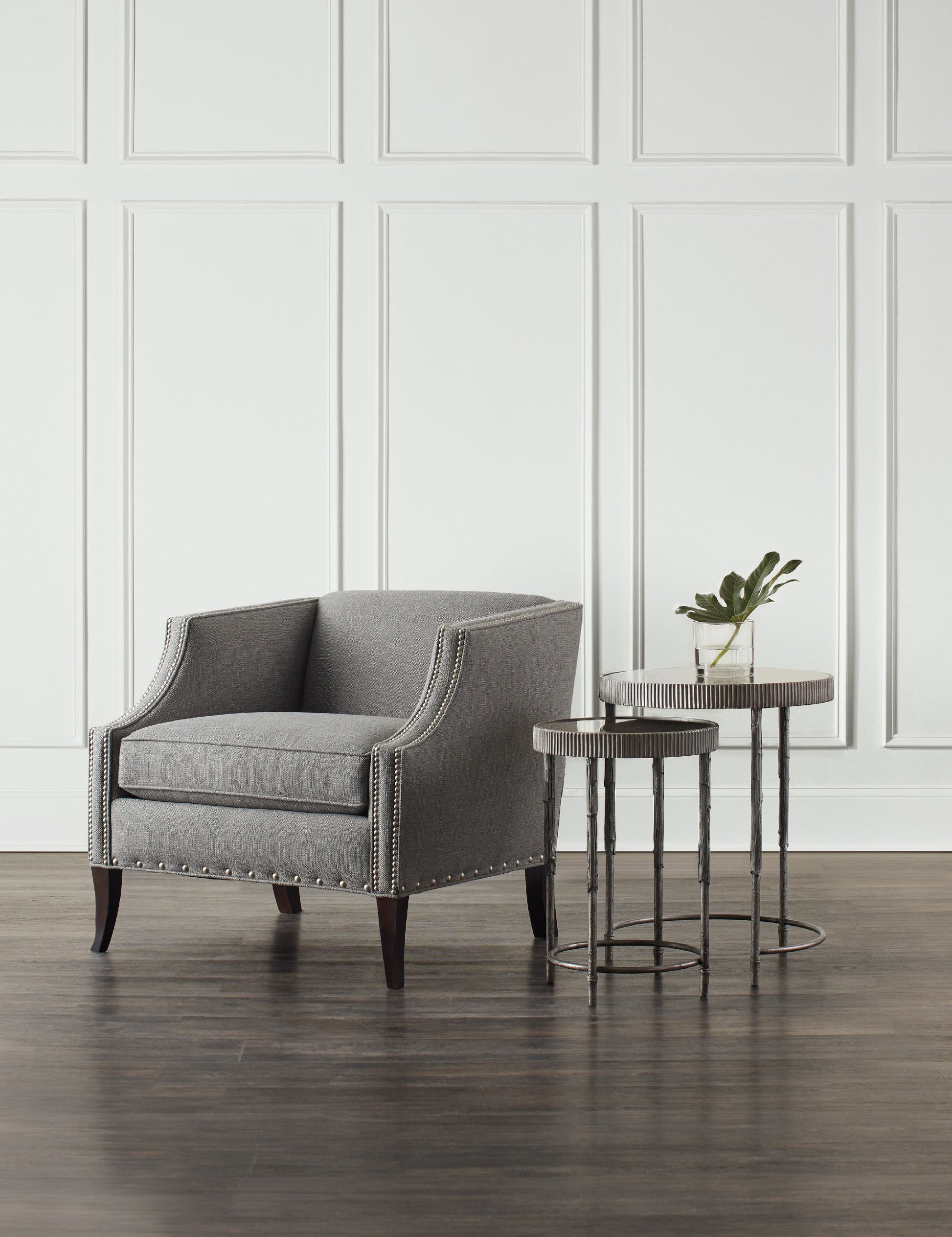 the Hooker Furniture 5594-50001-SLV living room occasional end table is available in Edmonton at McElherans Furniture + Design