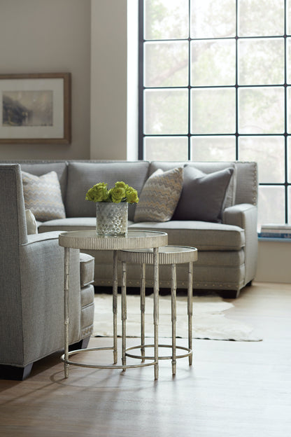 the Hooker Furniture 5594-50001-SLV living room occasional end table is available in Edmonton at McElherans Furniture + Design