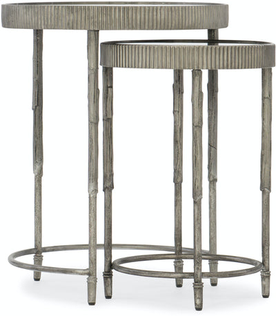 the Hooker Furniture  transitional 5594-50001-SLV living room occasional end table is available in Edmonton at McElherans Furniture + Design