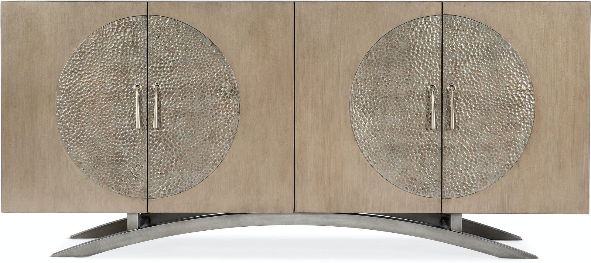 the Hooker Furniture Nolita 628-55034-15 living room entertainment media console is available in Edmonton at McElherans Furniture + Design