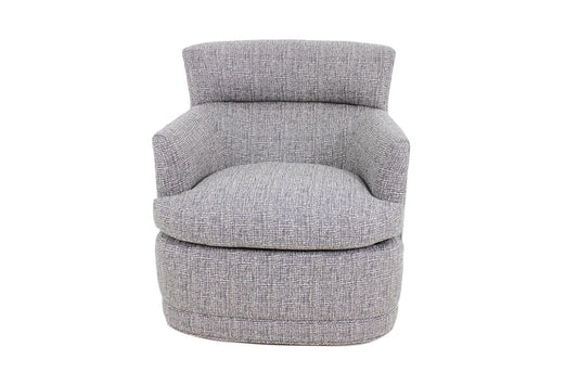 the Jessica Charles Audrey living room upholstered swivel chair is available in Edmonton at McElherans Furniture + Design