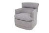 the Jessica Charles  transitional Audrey living room upholstered swivel chair is available in Edmonton at McElherans Furniture + Design