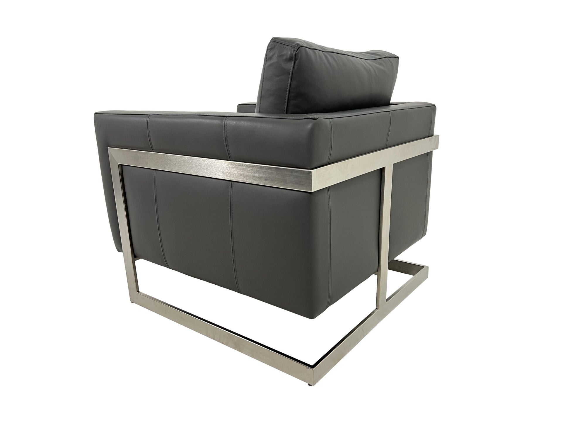 the Marcantonio Naomi living room leather chair is available in Edmonton at McElherans Furniture + Design