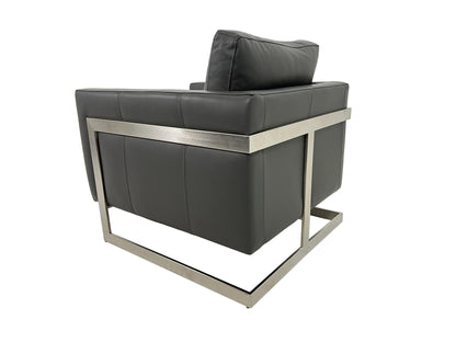 the Marcantonio Naomi living room leather chair is available in Edmonton at McElherans Furniture + Design