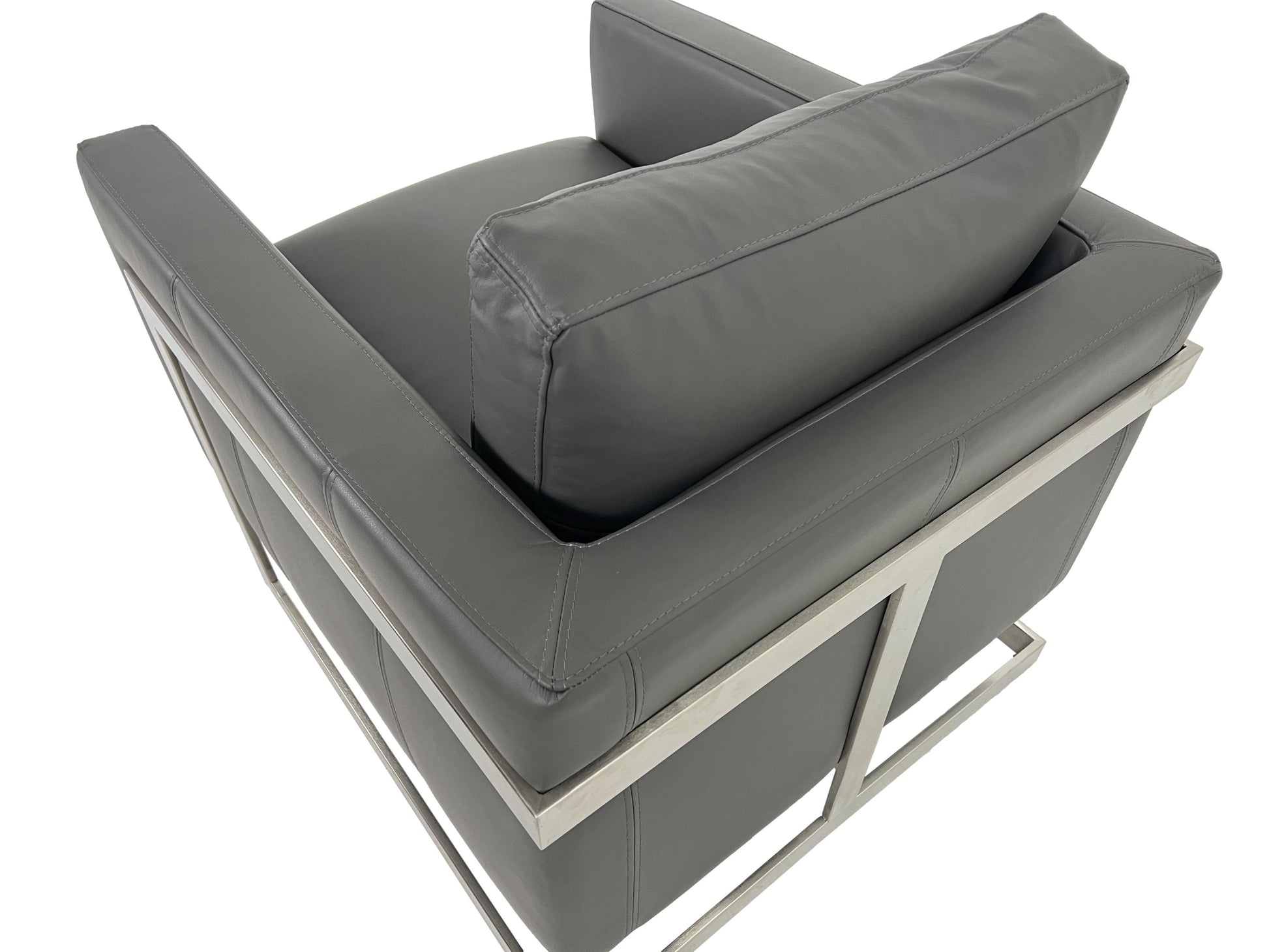 the Marcantonio Naomi living room leather chair is available in Edmonton at McElherans Furniture + Design
