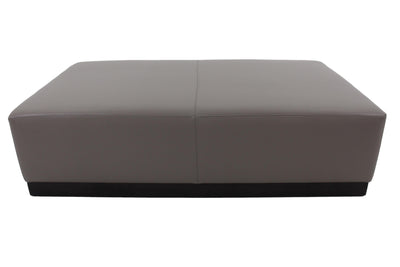 the Marcantonio  transitional Sierra living room leather upholstered ottoman is available in Edmonton at McElherans Furniture + Design