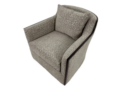 the HF Custom  contemporary Oakley living room upholstered swivel chair is available in Edmonton at McElherans Furniture + Design