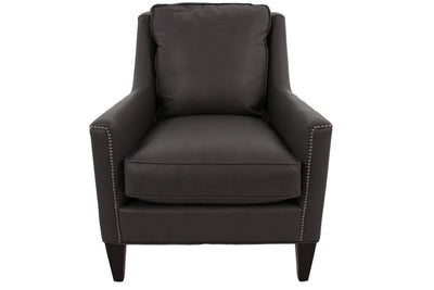 the Sherrill Furniture Plaza transitional L1557-1 living room leather upholstered chair is available in Edmonton at McElherans Furniture + Design