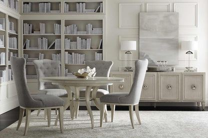 the Bernhardt Allure 399-272/273 dining room table is available in Edmonton at McElherans Furniture + Design