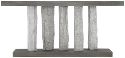 the Bernhardt Interiors transitional Merced living room occasional console table is available in Edmonton at McElherans Furniture + Design