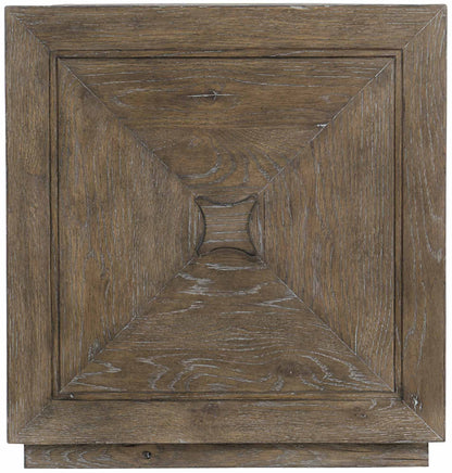 the Bernhardt Rustic Patina 387-111D living room occasional end table is available in Edmonton at McElherans Furniture + Design